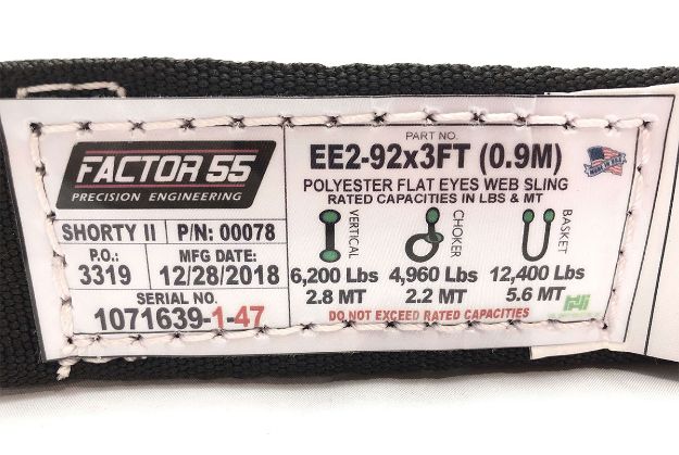 FACTOR 55 Shorty Strap II - 3.0' x 2.0"