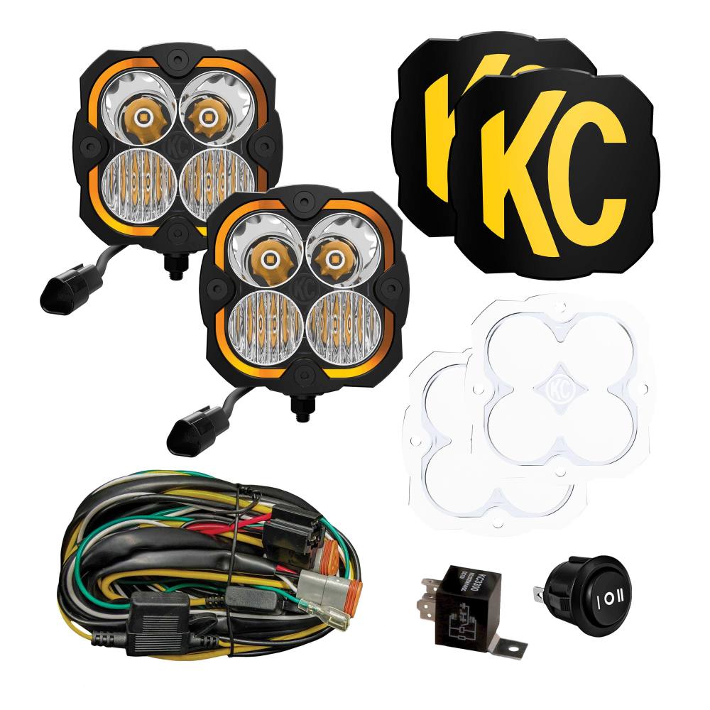 KC HILITES FLEX ERA® 4 - 2-Light Master LED Light Pod Kit