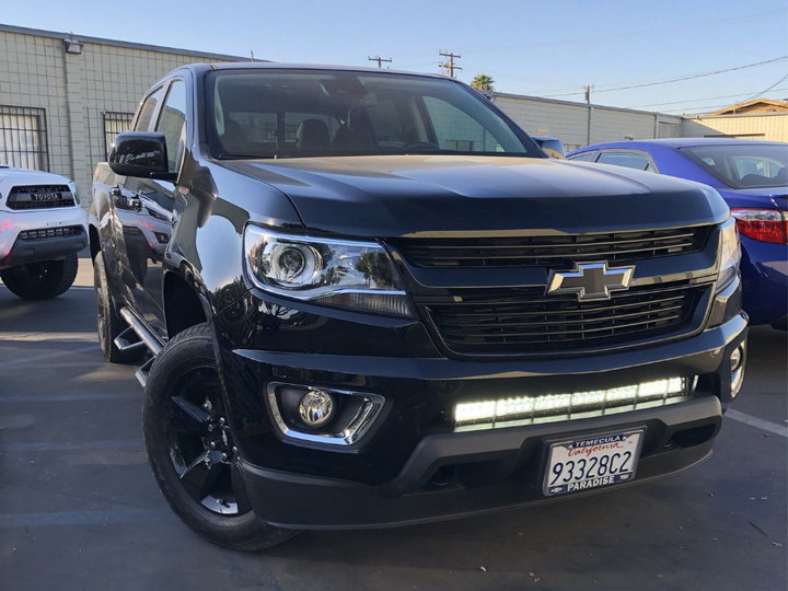 32" Lower Bumper Hidden LED Light Bar Brackets Kit For 2014-2022 Chevy Colorado