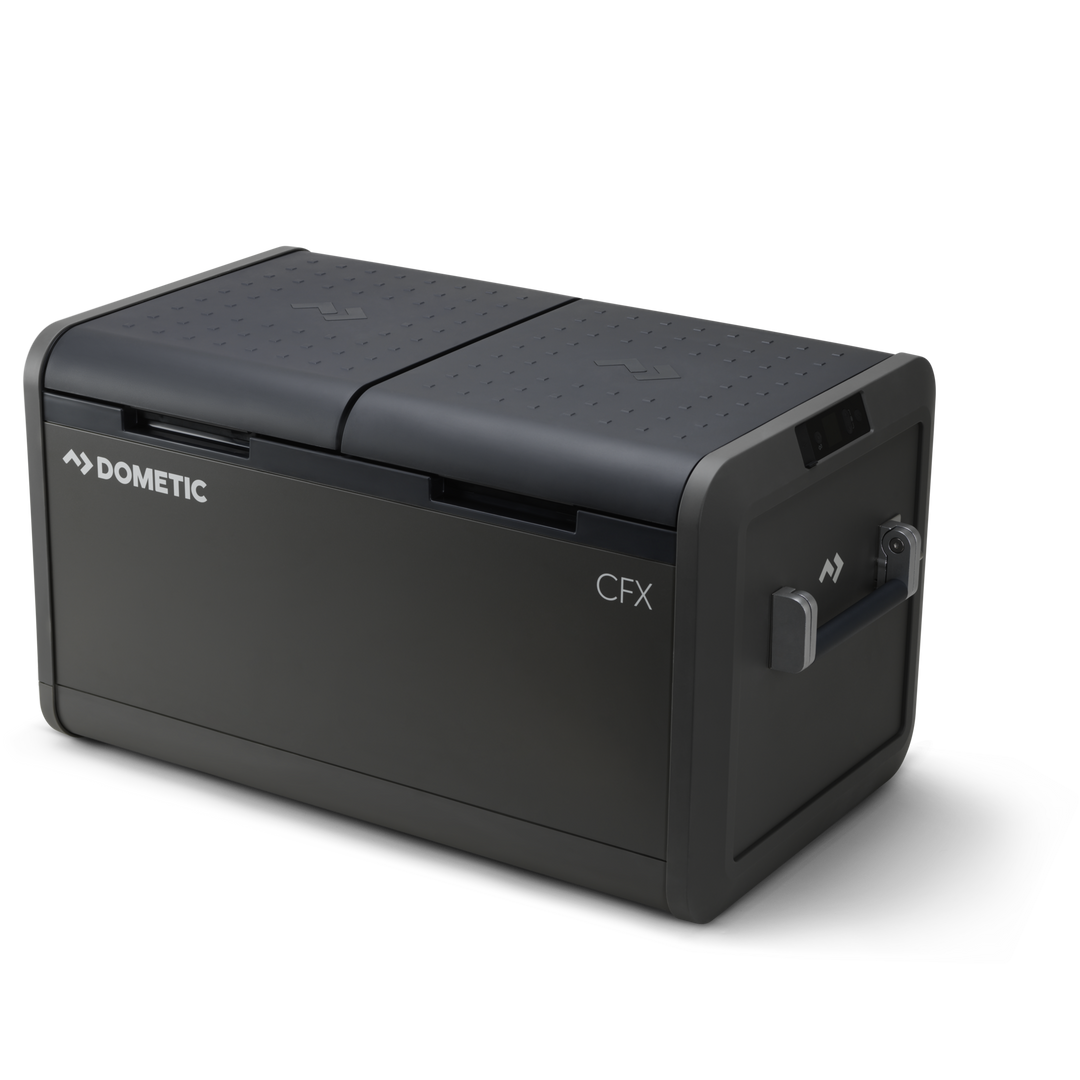Dometic CFX5 75DZ dual-zone powered cooler 75L front view