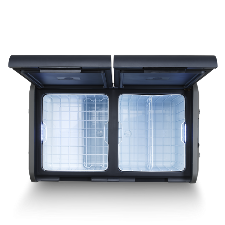 Dometic CFX5 75DZ angle view dual zone fridge freezer