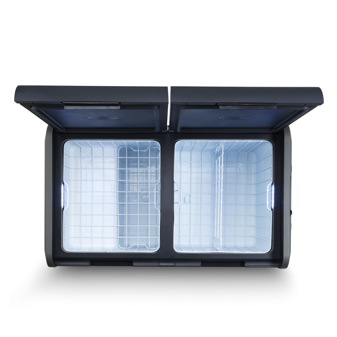 Dometic CFX5 95DZ angle view large dual zone fridge freezer