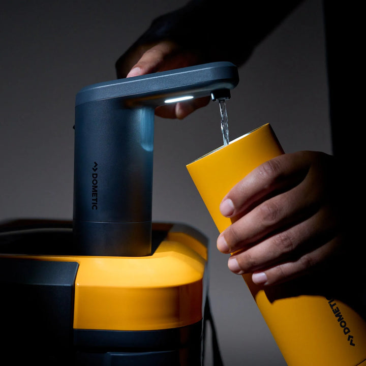 Dometic Recon 360 Faucet in use camp kitchen