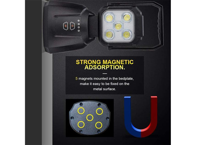 15W Magnetic Base Rechargeable LED Work/Camp Light