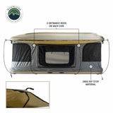 Overland Vehicle Systems HD Bundu Pop Up Hard Shell Roof Top Tent, Grey Body & Green Trim