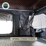 Overland Vehicle Systems HD Bundu Pop Up Hard Shell Roof Top Tent, Grey Body & Green Trim