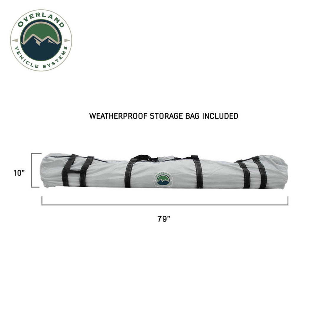 Overland Vehicle Systems LD P.S.T. - Portable Safari Ground Tent Large, Grey Body & Grey Trim