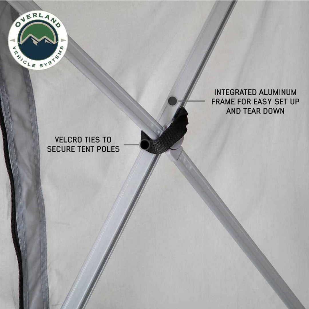 Overland Vehicle Systems LD P.S.T. - Portable Safari Ground Tent Large, Grey Body & Grey Trim