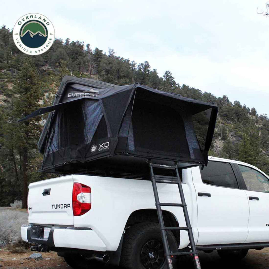 Overland Vehicle Systems XD Everest Cantilever Aluminum Hard Shell Roof Top Tent - Blue Body & Black Rainfly