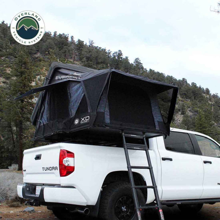 Overland Vehicle Systems XD Everest Cantilever Aluminum Hard Shell Roof Top Tent - Blue Body & Black Rainfly