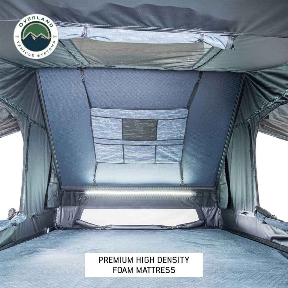 Overland Vehicle Systems XD Everest Cantilever Aluminum Hard Shell Roof Top Tent - Blue Body & Black Rainfly