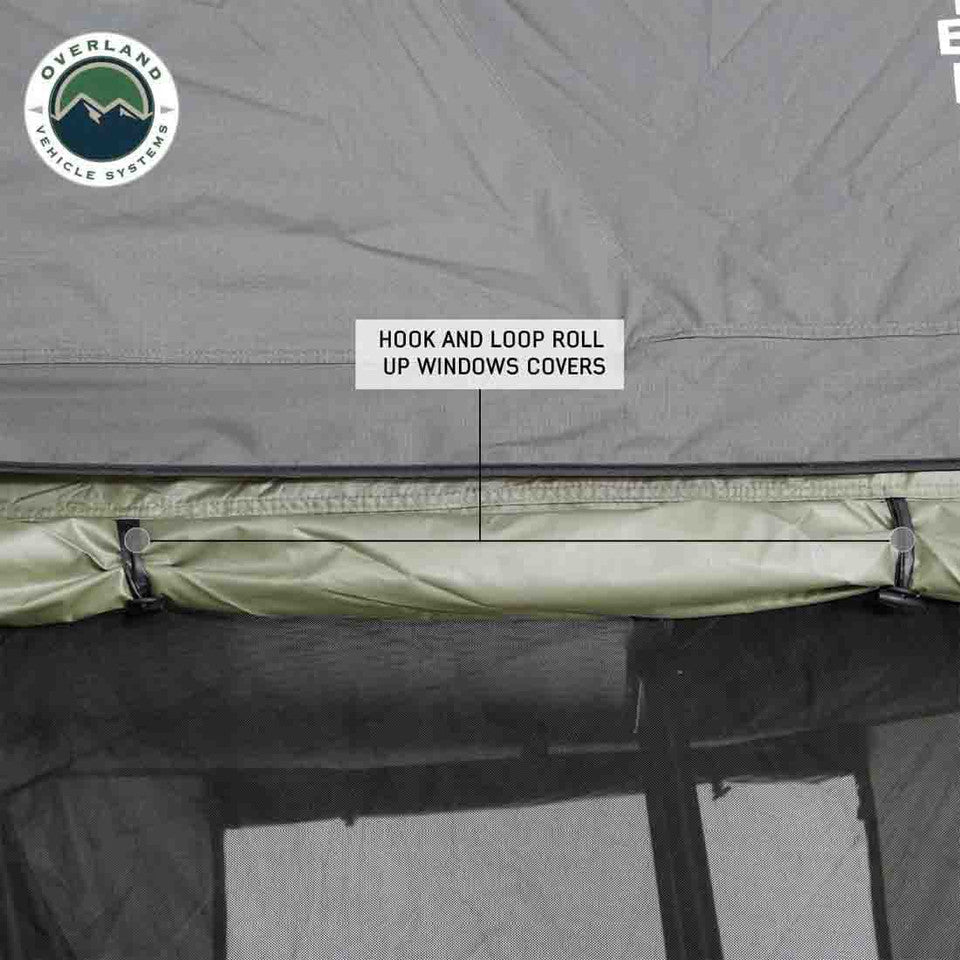 Overland Vehicle Systems HD Nomadic 3 Roof Top Tent Annex Green Base With Black Floor & Travel Cover