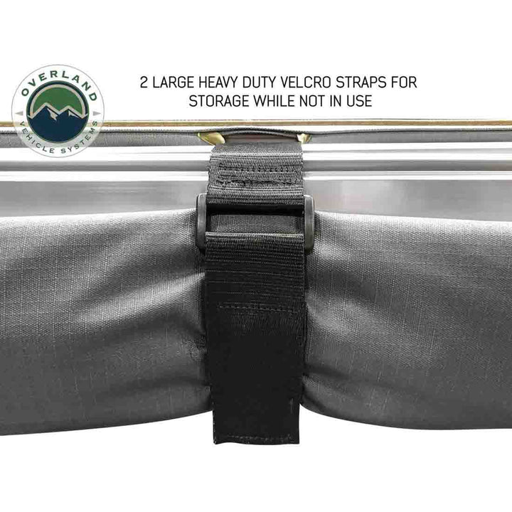 Overland Vehicle Systems HD Nomadic 270 Passenger Side Awning with Bracket Kit for Mid - High Roofline Vans