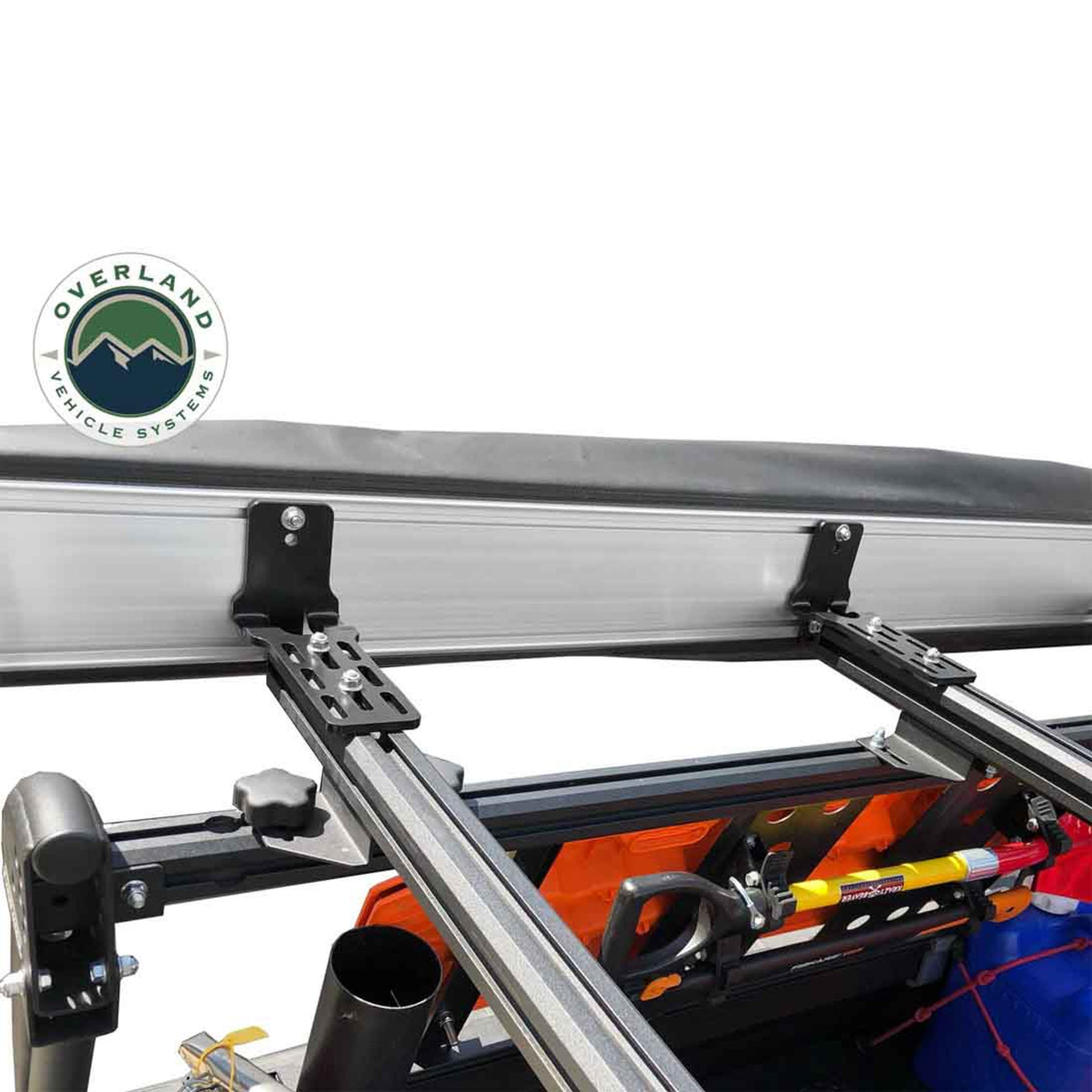 Overland Vehicle Systems HD Nomadic 270 Degree Driver Side Awning with Bracket Kit for Mid - High Roofline Vans