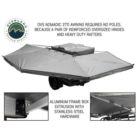 Overland Vehicle Systems HD Nomadic 270 Degree Awning & Wall 1, 2, & 3, Mounting Brackets - Driver Side