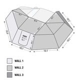 Overland Vehicle Systems HD Nomadic 270 Degree Awning & Wall 1, 2, & 3, Mounting Brackets - Driver Side