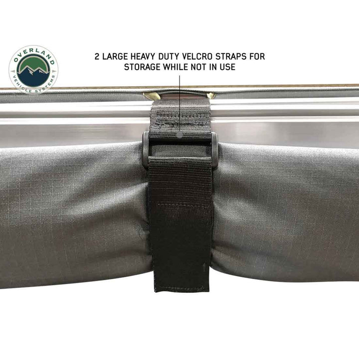 Overland Vehicle Systems HD Nomadic 270 LT Awning - Passenger Side - Dark Gray With Black Travel Cover