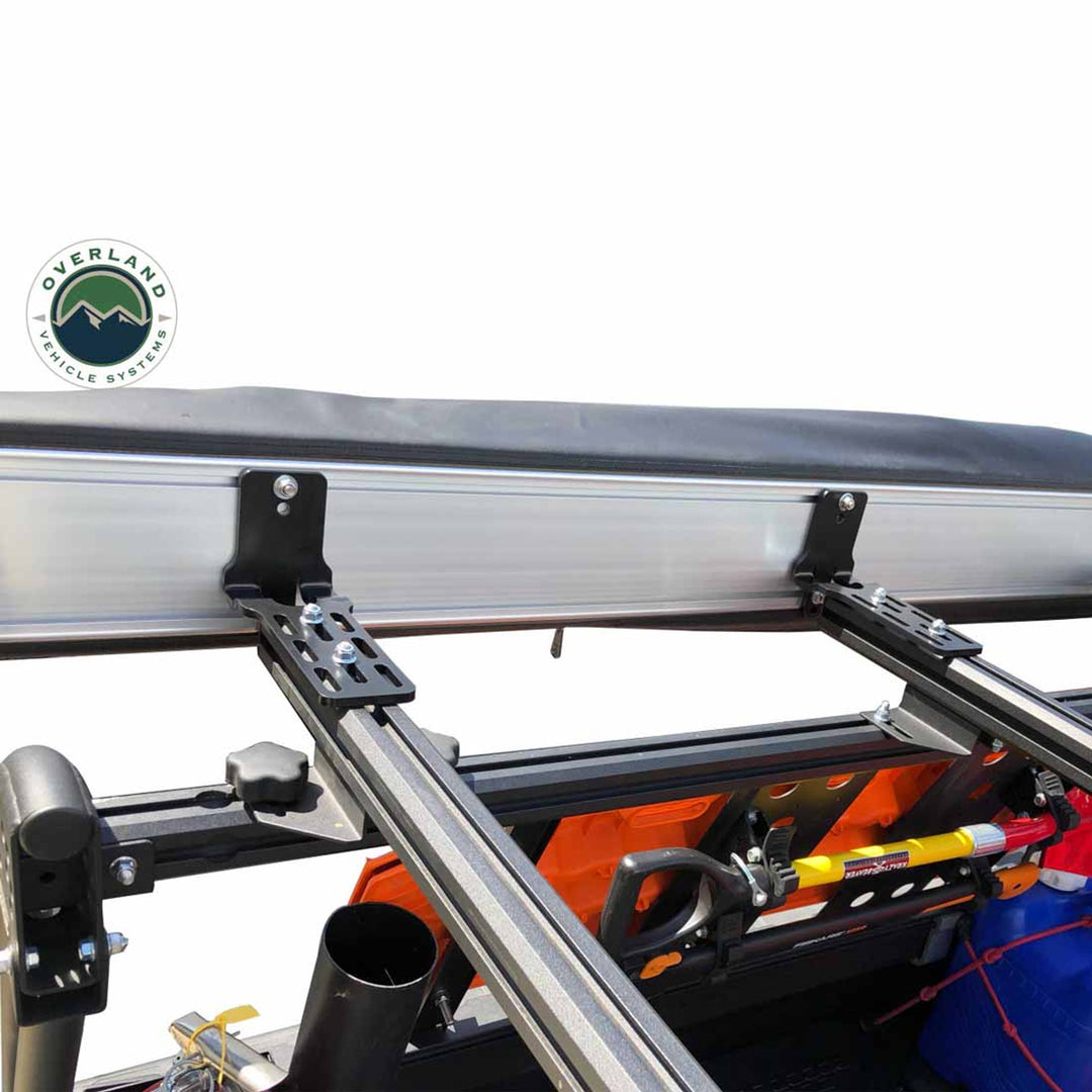 Overland Vehicle Systems HD Nomadic 270 LT Awning - Passenger Side - Dark Gray With Black Travel Cover