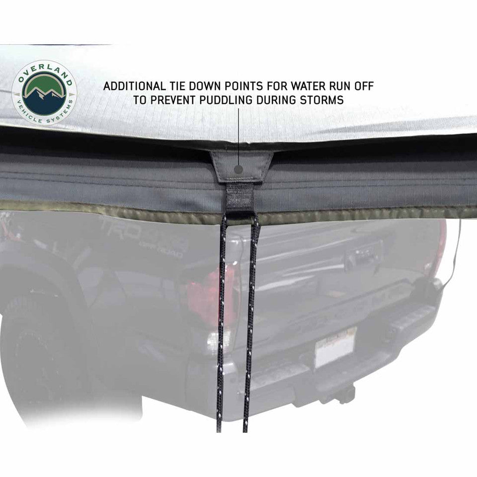 Overland Vehicle Systems HD Nomadic 270 LT Awning - Passenger Side - Dark Gray With Black Travel Cover