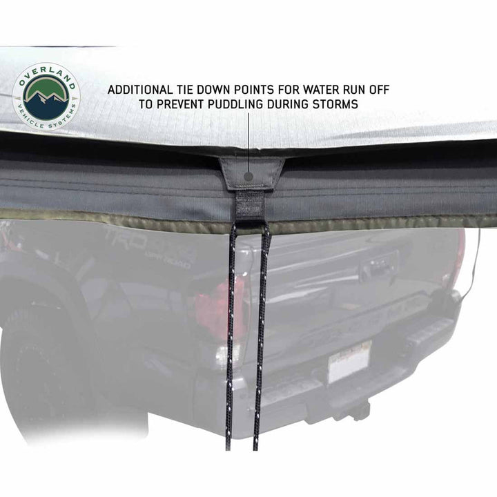 Overland Vehicle Systems HD Nomadic 270 LT Awning - Passenger Side - Dark Gray With Black Travel Cover