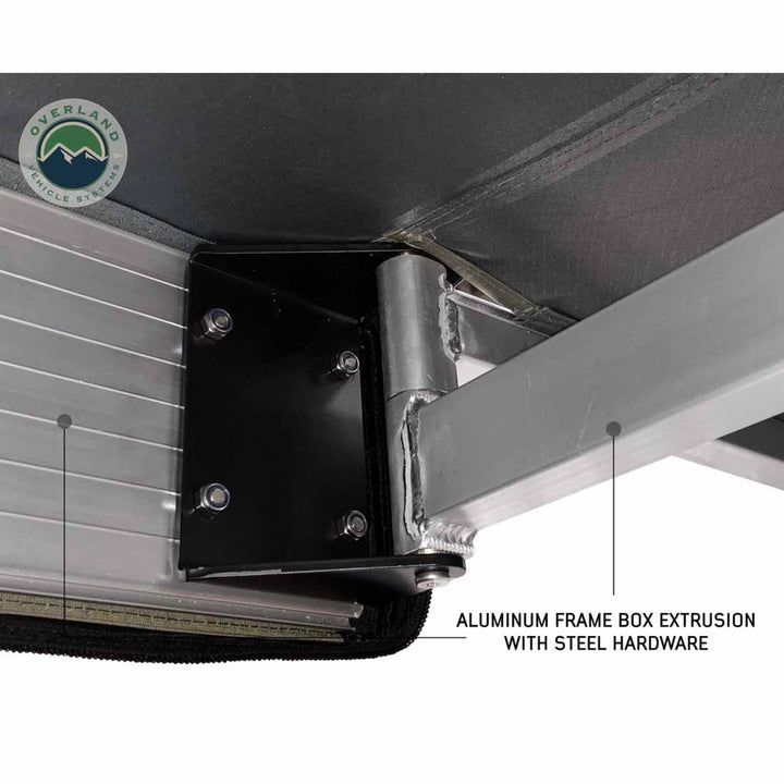 Overland Vehicle Systems HD Nomadic 270 LT Awning - Passenger Side - Dark Gray With Black Travel Cover