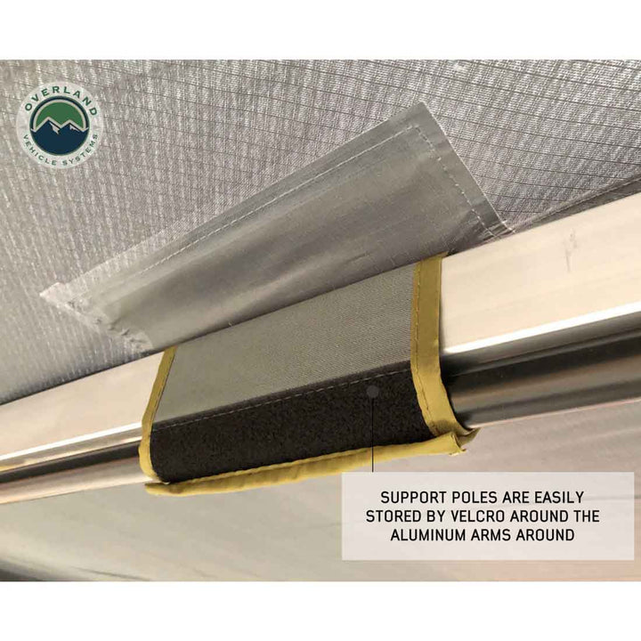Overland Vehicle Systems HD Nomadic 270 LT Awning - Passenger Side - Dark Gray With Black Travel Cover
