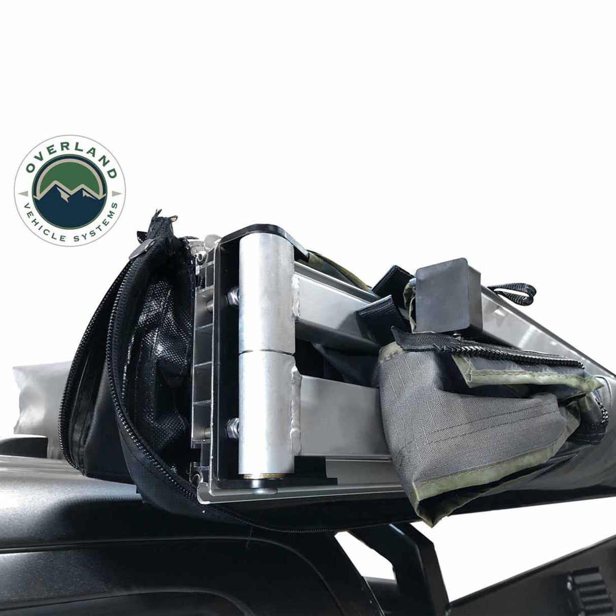 Overland Vehicle Systems HD Nomadic 180 Degree Awning with Bracket Kit for Mid - High Roofline Vans