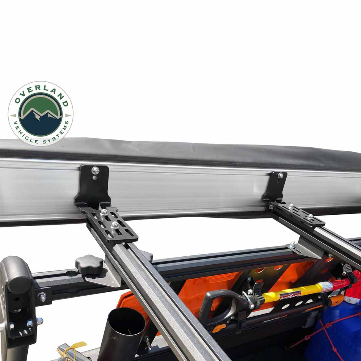 Overland Vehicle Systems HD Nomadic 180 Degree Awning with Bracket Kit for Mid - High Roofline Vans