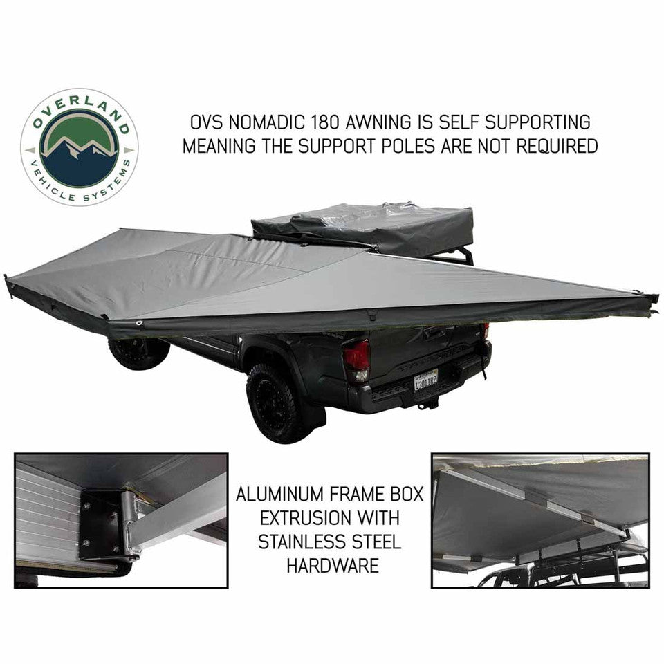 Overland Vehicle Systems HD Nomadic 180 Degree Awning with Zip In Wall