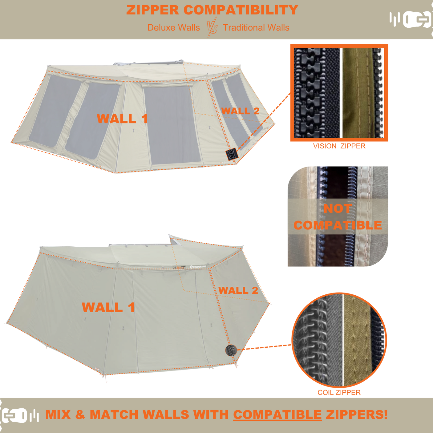 23ZERO 270° Peregrine Left 2.0 Deluxe Awning Wall 1 (PRO 5)