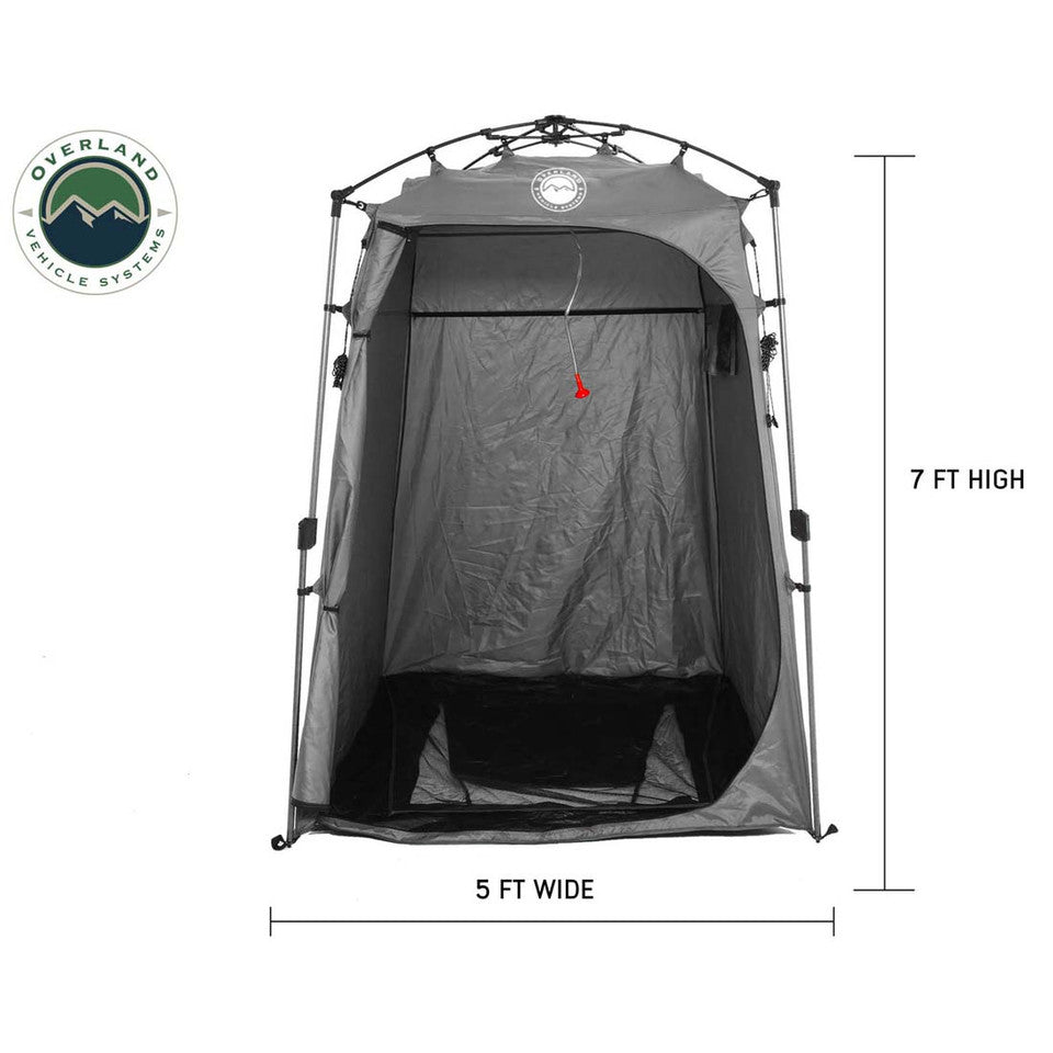 Overland Vehicle Systems Portable Privacy Room With Shower, Retractable Floor And Amenity Pouches And More