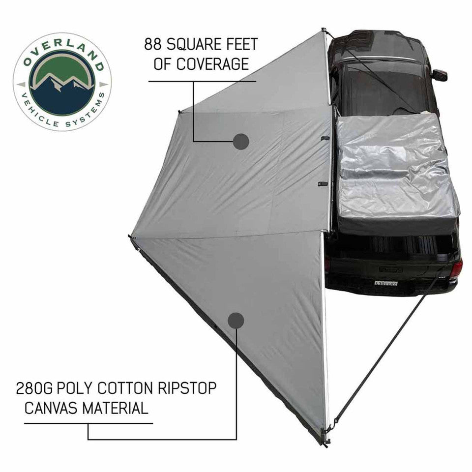 Overland Vehicle Systems HD Nomadic 180 Degree Awning with Zip In Wall