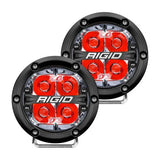 RIGID 360-SERIES 4 INCH LED OFF-ROAD SPOT OPTIC WITH RED BACKLIGHT PAIR