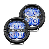 RIGID 360-SERIES 4 INCH LED OFF-ROAD SPOT OPTIC WITH BLUE BACKLIGHT PAIR