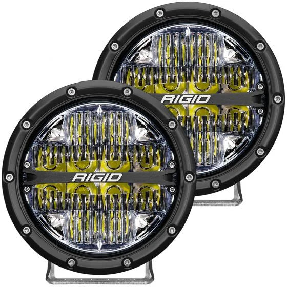 RIGID 360-SERIES 6 INCH LED OFF-ROAD DRIVE OPTIC WITH WHITE BACKLIGHT PAIR