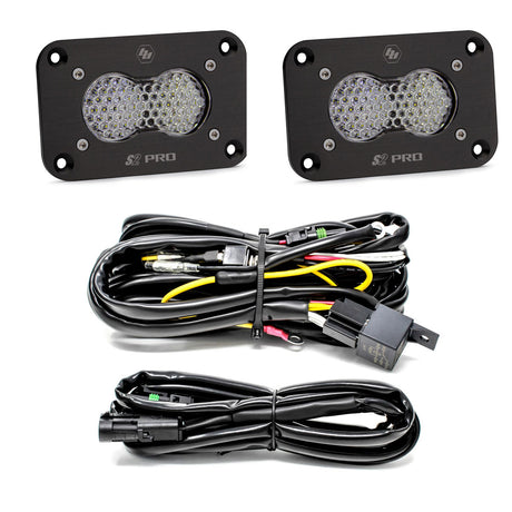 Baja Designs S2 Pro Black Flush Mount LED Light Pod Reverse Kit