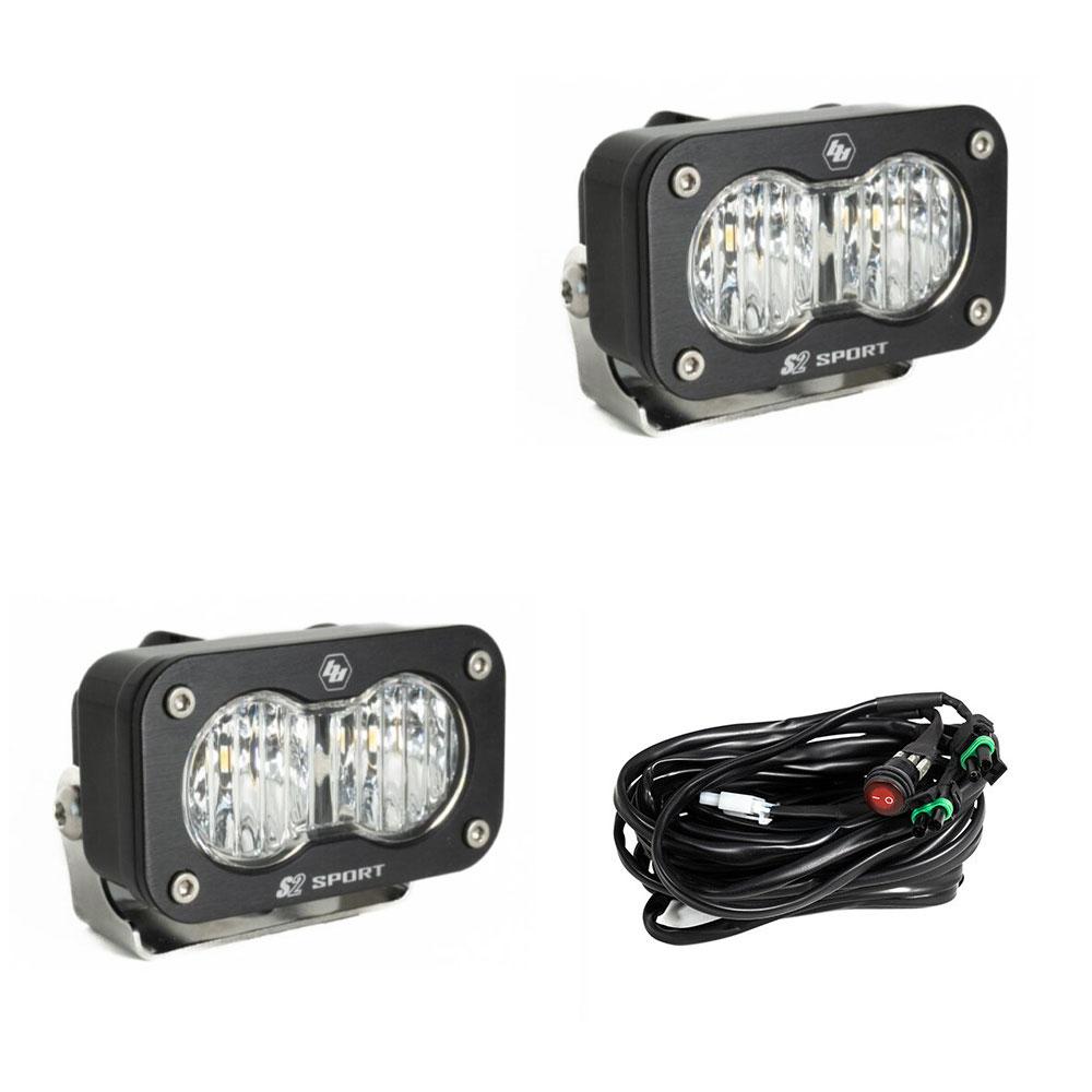 Baja Designs S2 Sport Black LED Auxiliary Light Pod Pair - Universal