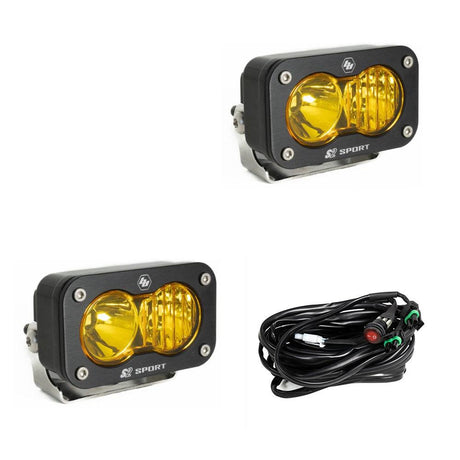 Baja Designs S2 Sport Black LED Auxiliary Light Pod Pair - Universal