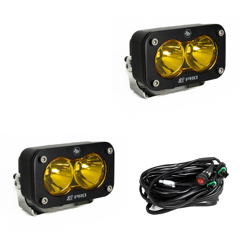 Baja Designs S2 Pro Black LED Auxiliary Light Pod Pair