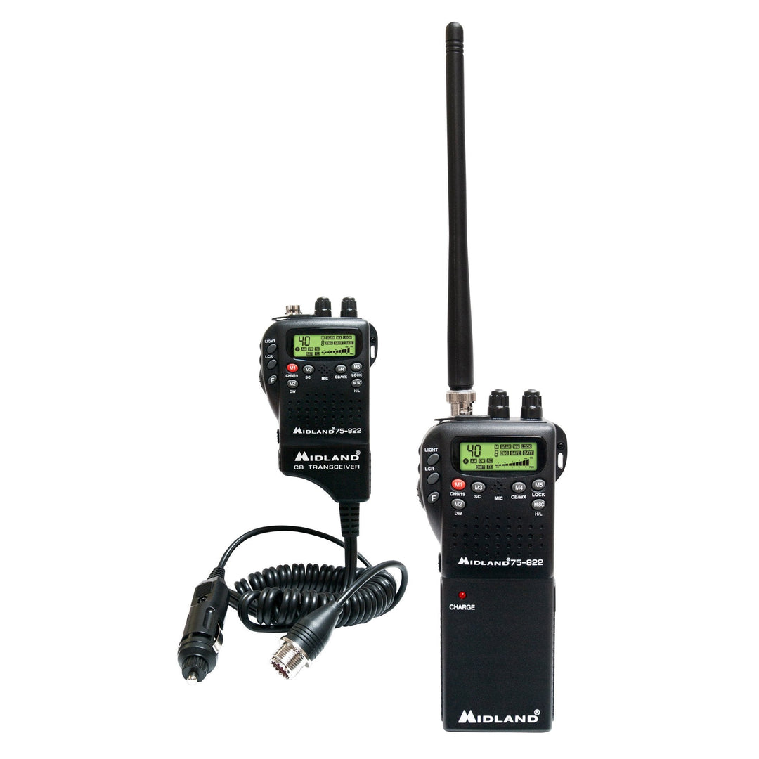 Midland 75-822 40-channel handheld and mobile CB radio with weather alert