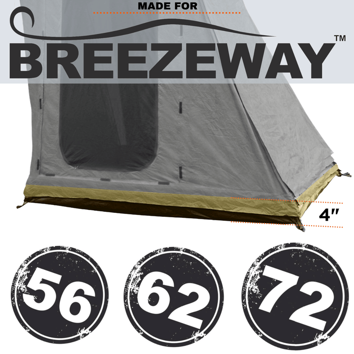 23ZERO 4″ Zip-On Annex to Floor Extensions For Breezeway & Weekender