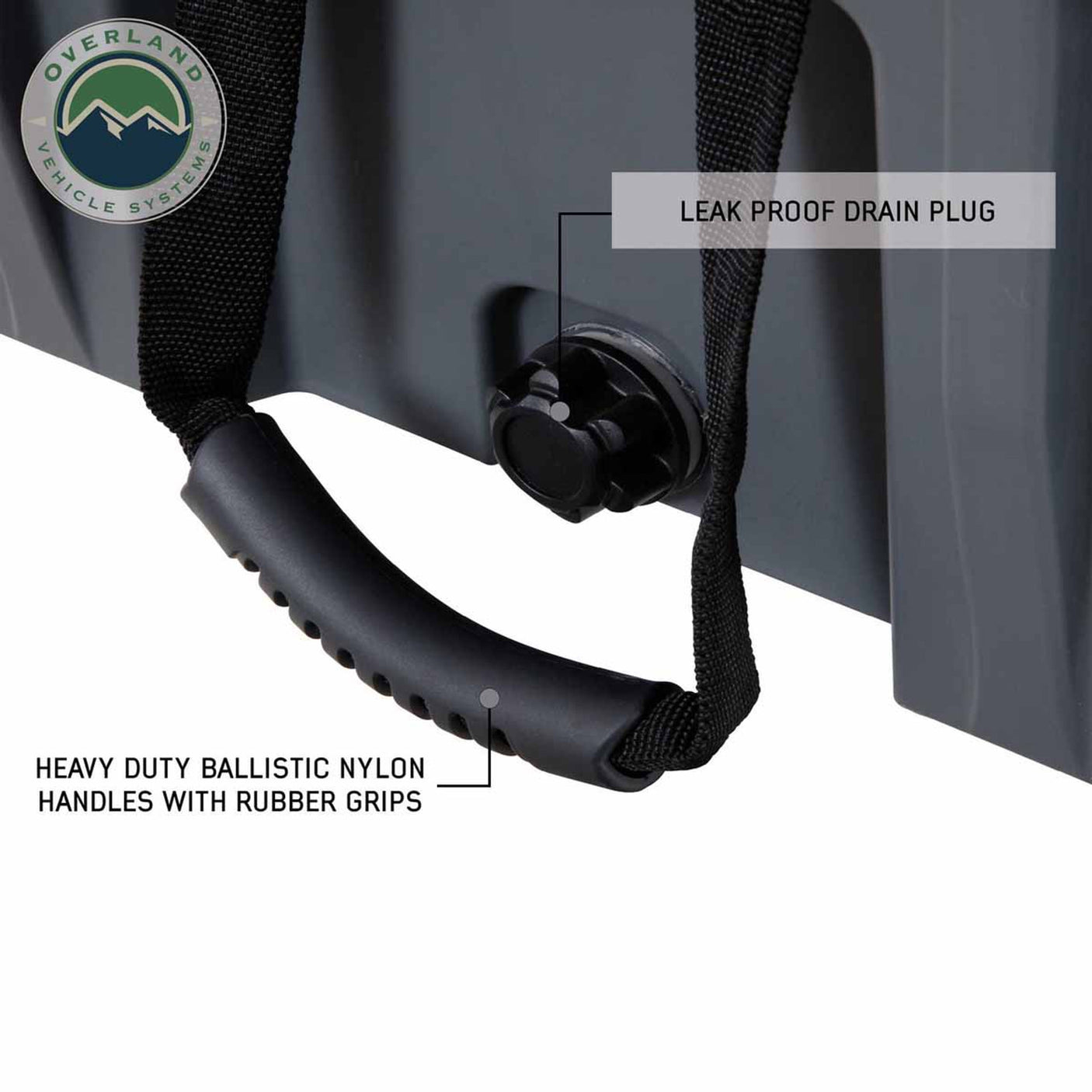 Overland Vehicle Systems D.B.S. - Dark Grey 95 QT Dry Box With Drain And Bottle Opener