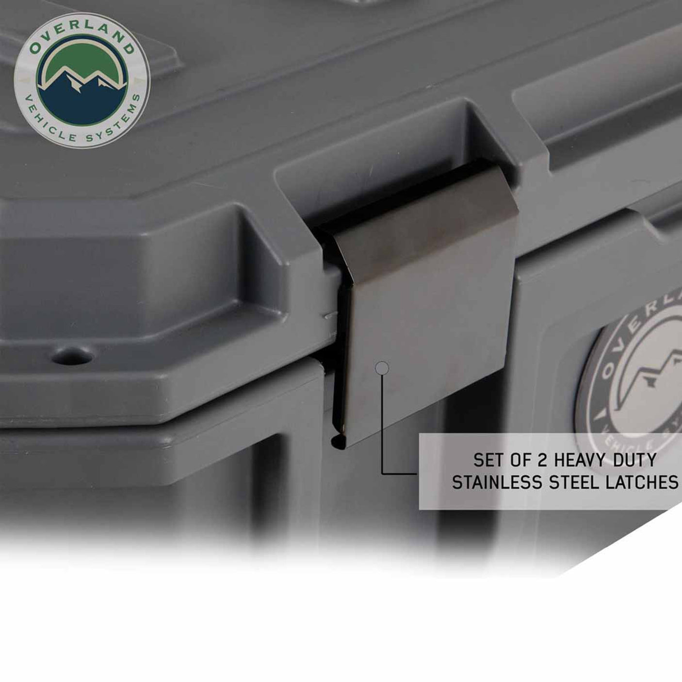 Overland Vehicle Systems D.B.S. - Dark Grey 95 QT Dry Box With Drain And Bottle Opener