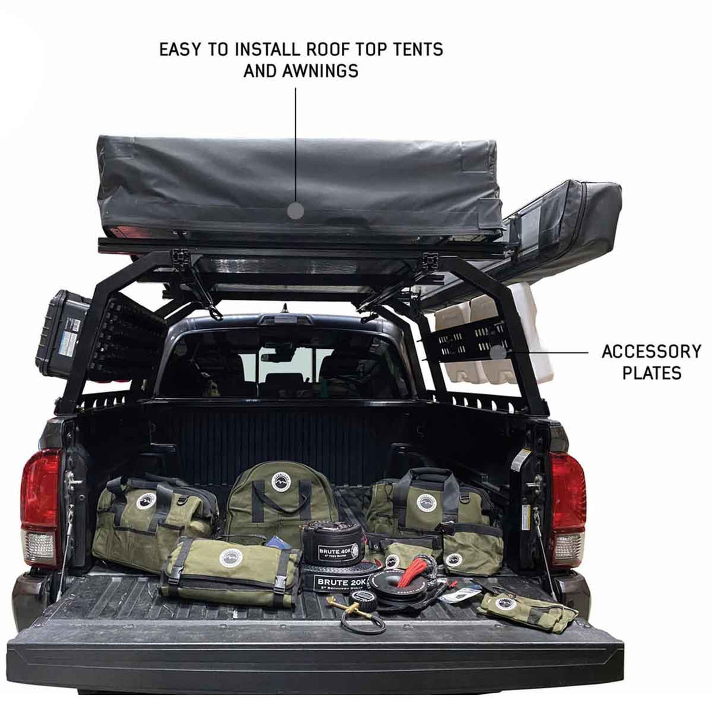 Overland Vehicle Systems Discovery Rack-Mid Size Truck Short Bed Application