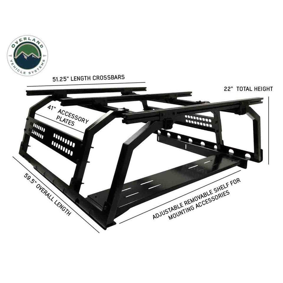 Overland Vehicle Systems Discovery Rack-Mid Size Truck Short Bed Application