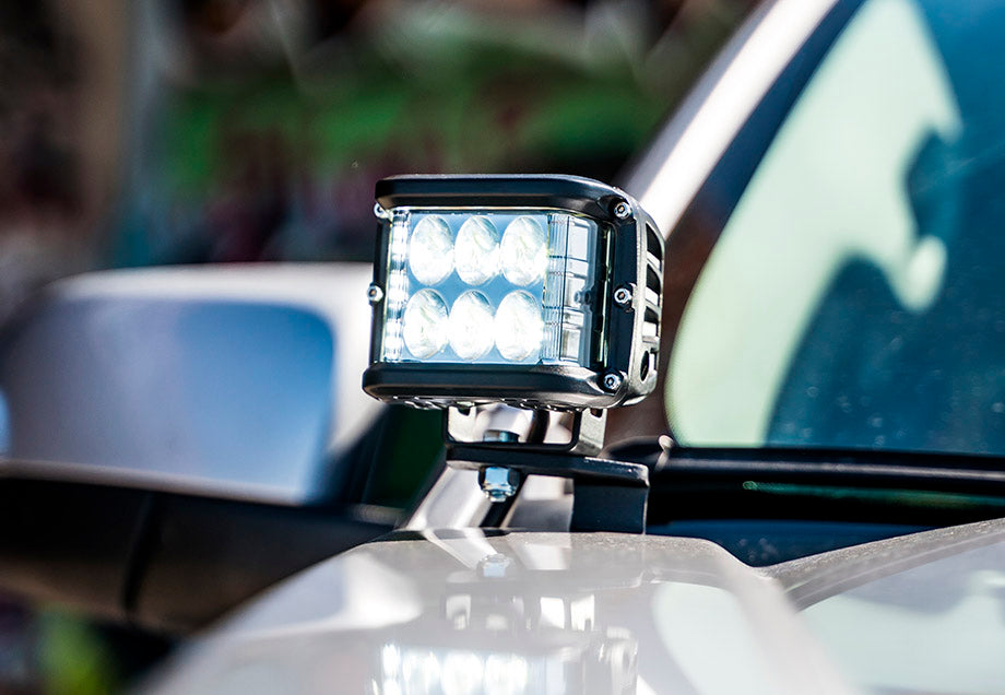 Low Profile Ditch Light Brackets Kit Fits 2019-2022 Ford Ranger