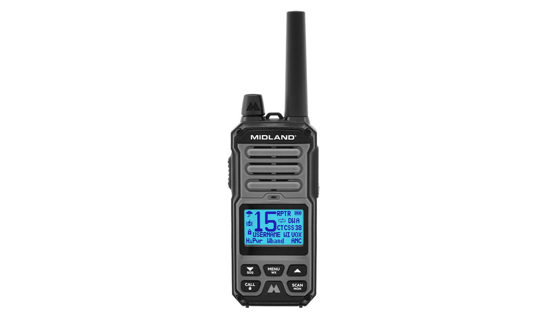 Midland GXT67 PRO 5-watt handheld GMRS two-way radio waterproof