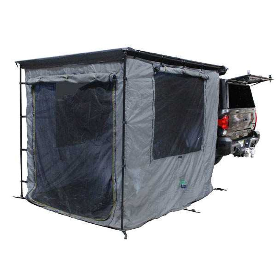 Overland Vehicle Systems HD Nomadic Awning Room Enclosure, Grey Body, Green Trim (4 Walls & Floor)