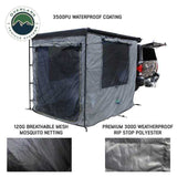 Overland Vehicle Systems HD Nomadic Awning Room Enclosure, Grey Body, Green Trim (4 Walls & Floor)