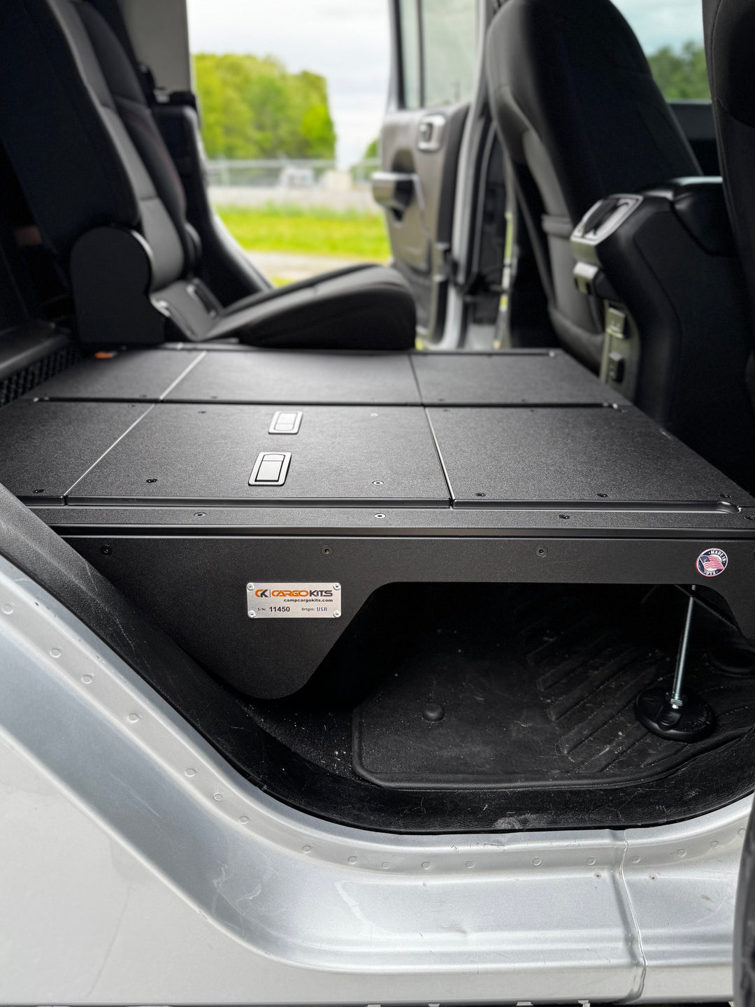 CargoKits rear seat delete storage platform for Jeep Gladiator JT